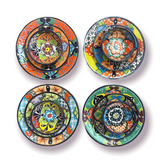 Talavera Dinnerware Set | 43-Piece Floral Tableware for 8