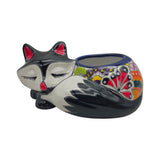 Talavera Sleeping Fox Planter | Hand-Painted Mexican Pottery
