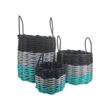 Authentic Maine Lobster Rope Storage Basket Teal, Gray, Black - FREE SHIPPING