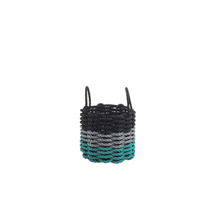 Authentic Maine Lobster Rope Storage Basket Teal, Gray, Black - FREE SHIPPING
