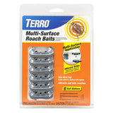 Terro multi-surface roach bait packaging with six bait stations.