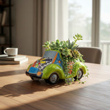 Small Talavera Car Planter | Ceramic Car Statue