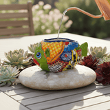 Small Talavera Fish Planter | Hand-Painted Mexican Statue Pottery