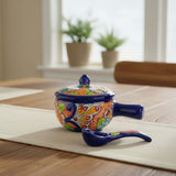 Talavera Soup Bowl with Lid | Hand-Painted Ceramic