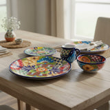 Talavera Dinnerware Set | 34-Piece Mexican Tableware for 8