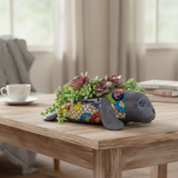 Mexican Handmade Seal Planter | Colorful Talavera Seal (Medium Size)