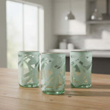 White Swirl Hand-Blown Mexican Drinking Glass | Artisan Drinkware