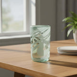 White Swirl Hand-Blown Mexican Drinking Glass | Artisan Drinkware