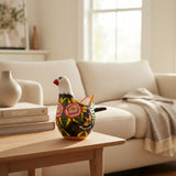 Vibrant Talavera Dove Planter | Colorful Mexican Ceramic Bird Statue (Large)