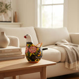 Vibrant Talavera Dove Planter | Colorful Mexican Ceramic Bird Statue