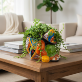 Colorful Talavera Panchito Planter | Mexican Sleeping Man Pottery