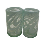 White Swirl Hand-Blown Mexican Drinking Glass | Artisan Drinkware