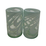 White Swirl Hand-Blown Mexican Drinking Glass | Artisan Drinkware