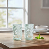 White Swirl Hand-Blown Mexican Drinking Glass | Artisan Drinkware