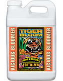Tiger Bloom fertilizer container with tiger design on label