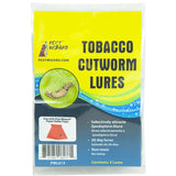 Package of Pest Wizard Tobacco Cutworm Lures with yellow and blue design.