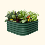 Green Vego 17" Tall 4 In 1 Small Modular Metal Raised Garden Bed Kit