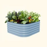 Blue Vego 17" Tall 4 In 1 Small Modular Metal Raised Garden Bed Kit