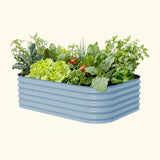 Blue Vego 17" Tall 6 In 1 Medium Modular Metal Raised Garden Bed Kit