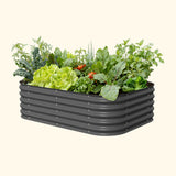 Vego 17" Tall 6 In 1 Medium Modular Metal Raised Garden Bed Kit