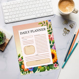 DipaliZ Vibrant Flowers Notepad Dazzling Daily Planning