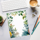 DipaliZ Color Flowers Notepad Vibrant Water Color 6x8in
