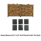 8 ft Steel Firewood Rack The Woodhaven